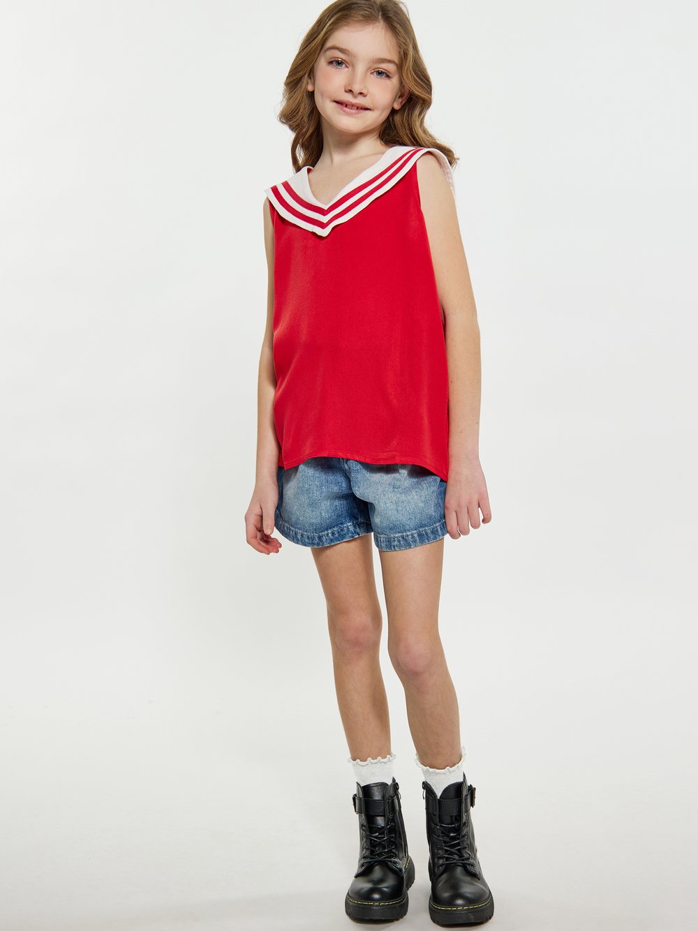 Dreimaster (Kids) Bluse Mädchen Viskose rot, 134