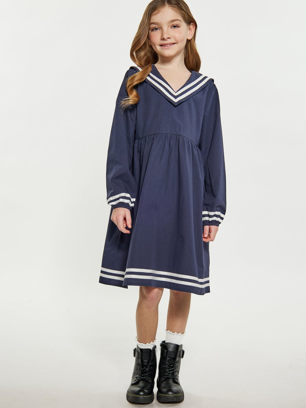 Dreimaster (Kids) Kleid Mädchen Baumwolle blau, 146