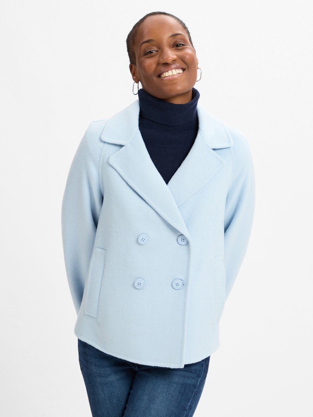 IPURI Wolljacke Damen Wolle blau, 38