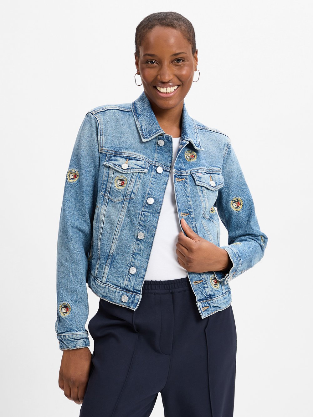 Tommy Jeans Jeansjacke Damen Baumwolle blau, XS