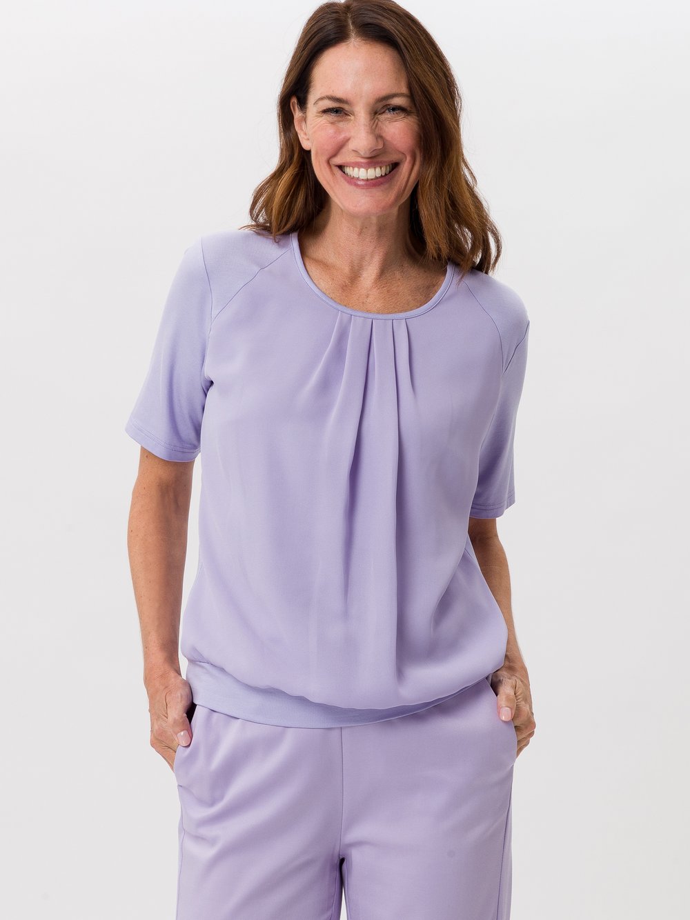 Frank Walder Blusenshirt Damen Viskose lila, 50