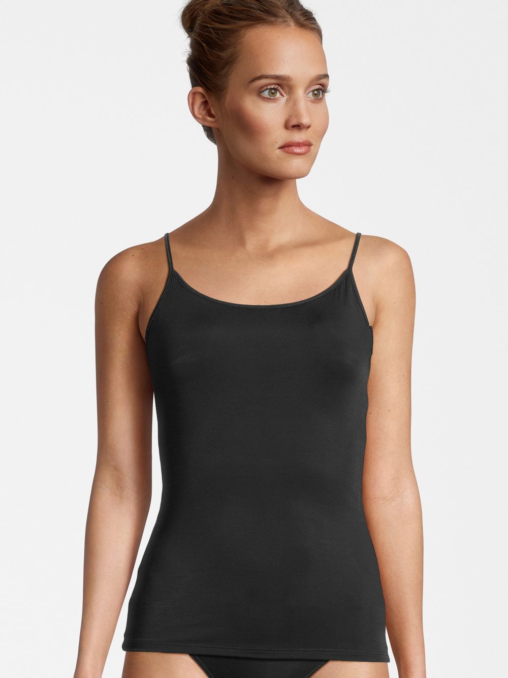 Nina von C. Spaghetti Top Damen Viskose schwarz, 46