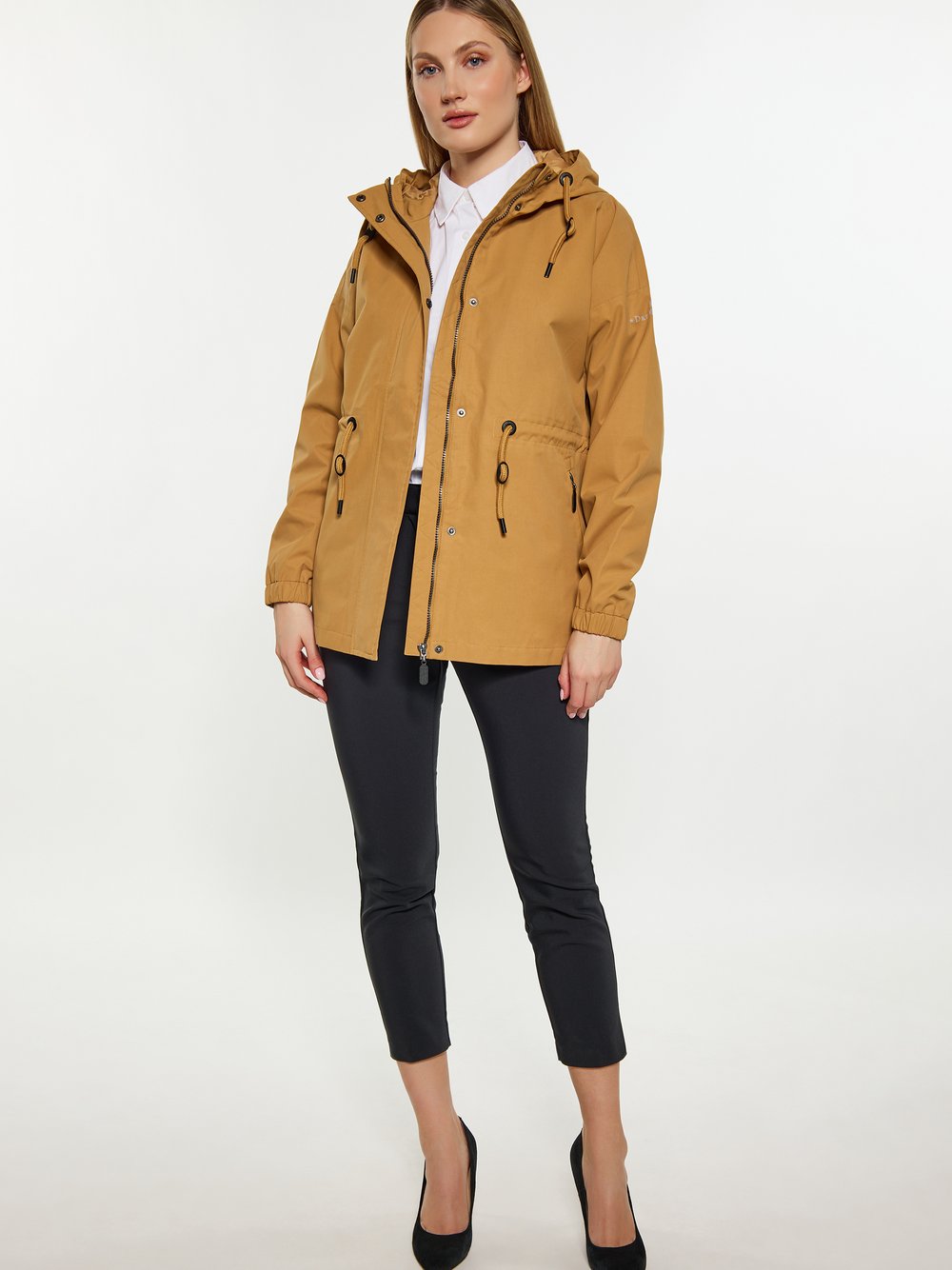 Dreimaster Regenjacke Damen Baumwolle beige, M