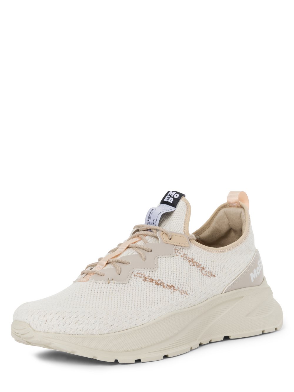 MoEa Sneaker Herren Lyocell beige gemustert, 41