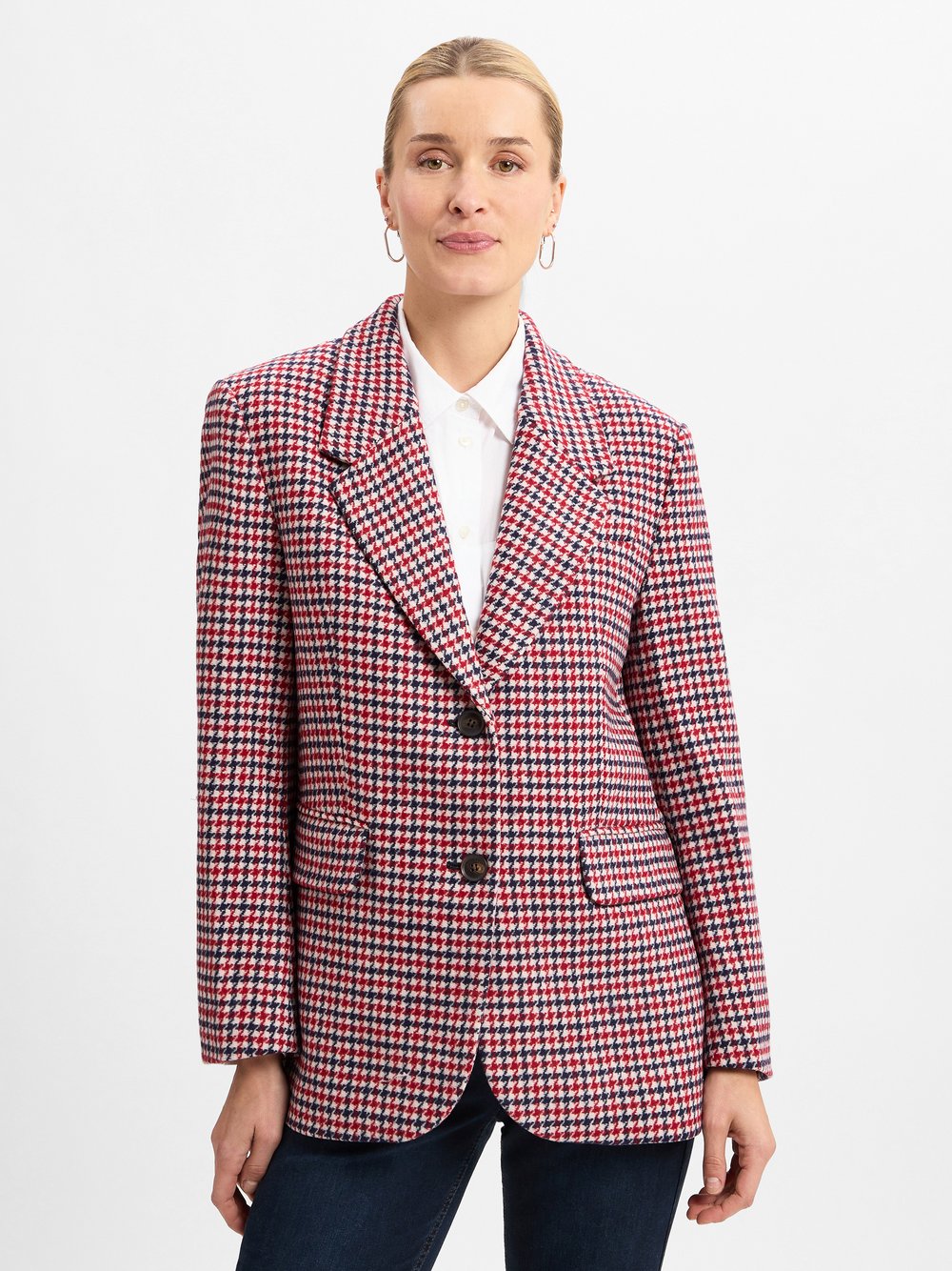 Gant Blazer mit Woll-Anteil  Damen Wolle rot gemustert, 42