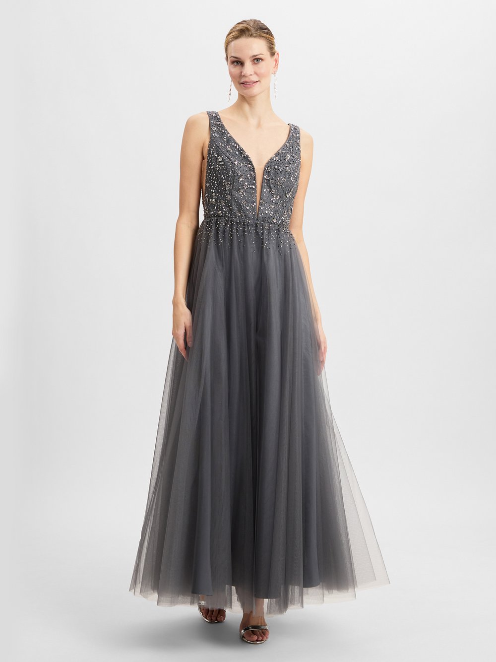 VM Abendkleid Damen grau, 42