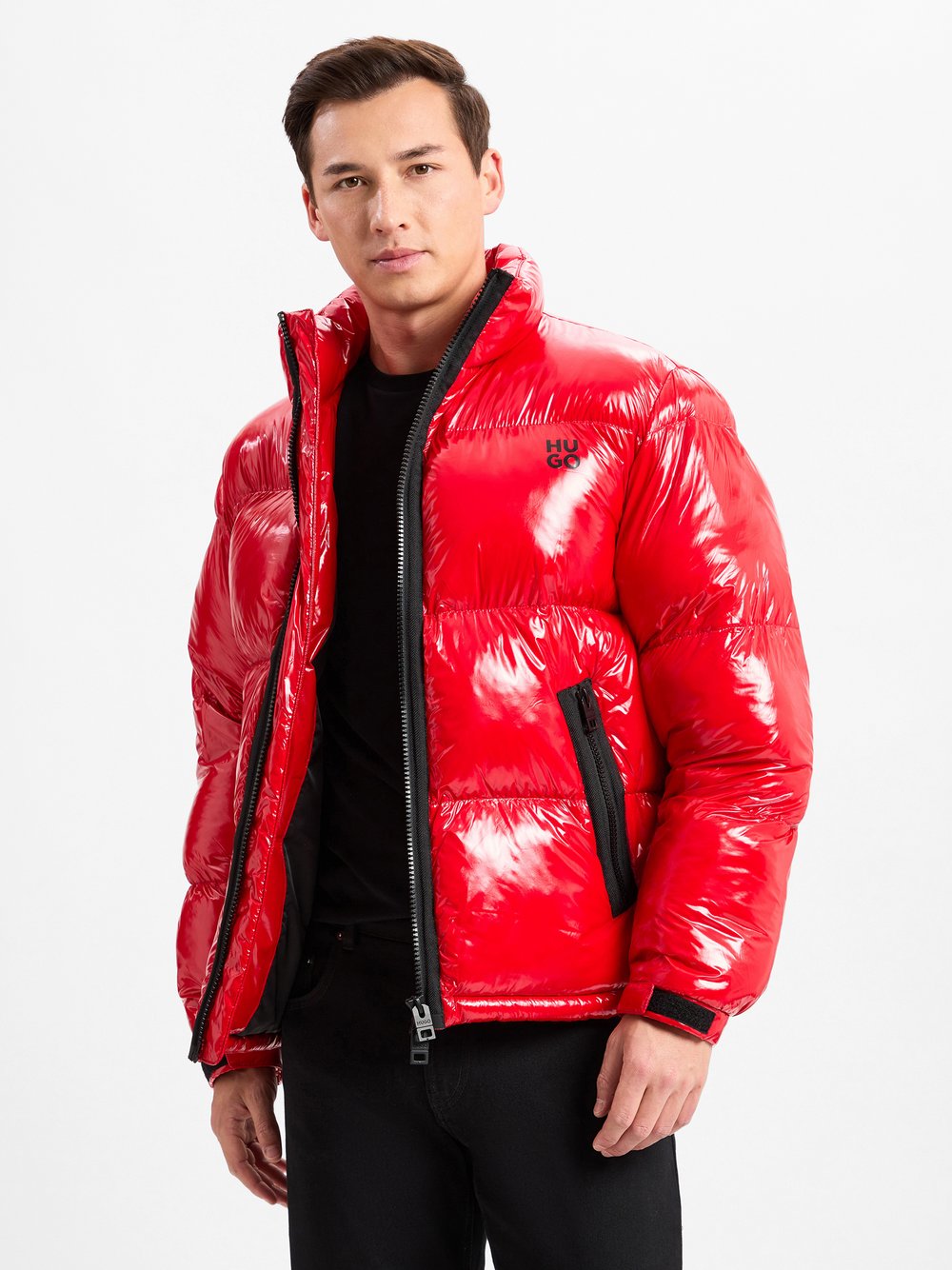 HUGO Steppjacke Herren Polyamid rot, S