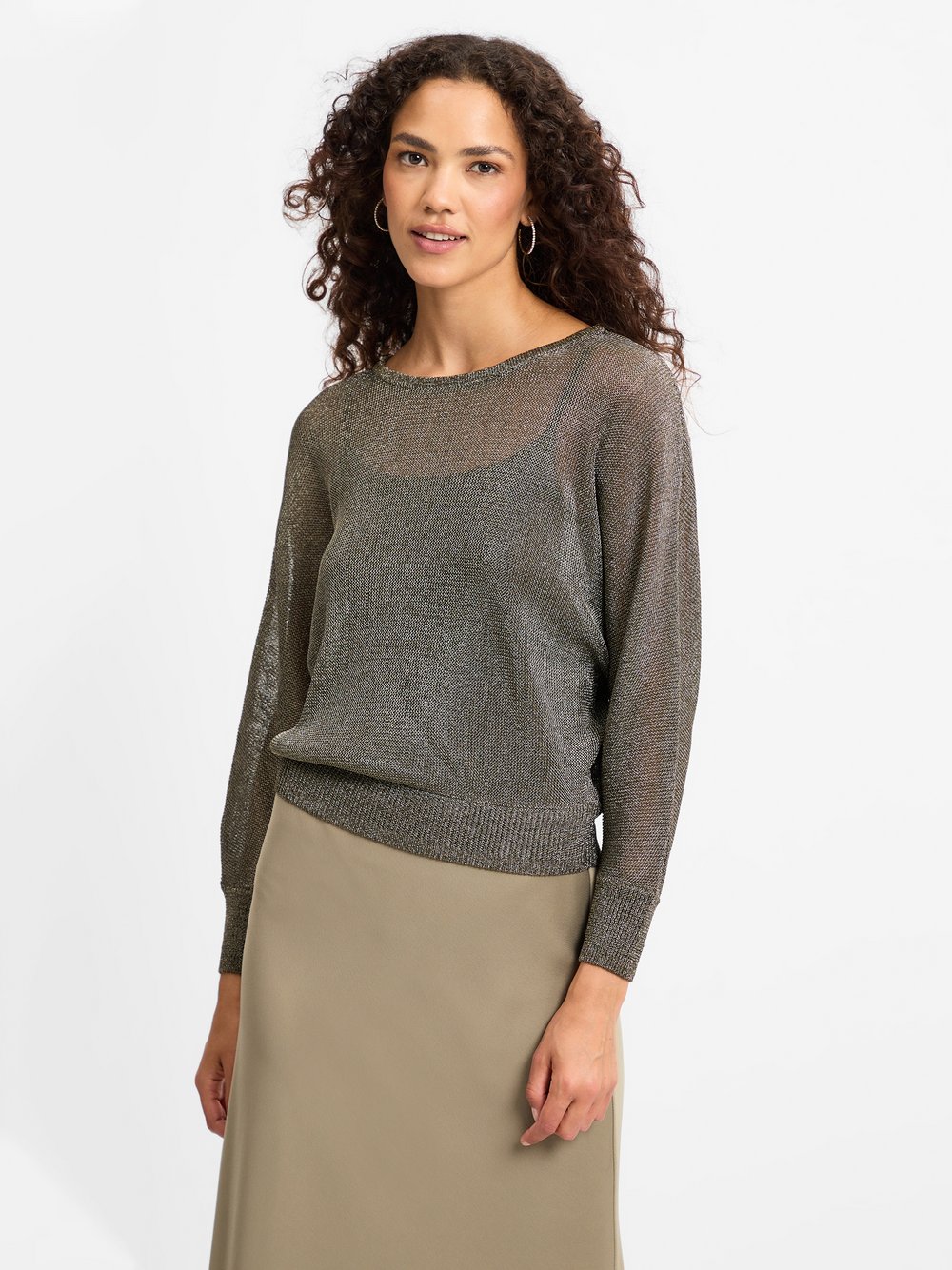 V by Vera Mont Pullover Damen Grobstrick grün, S