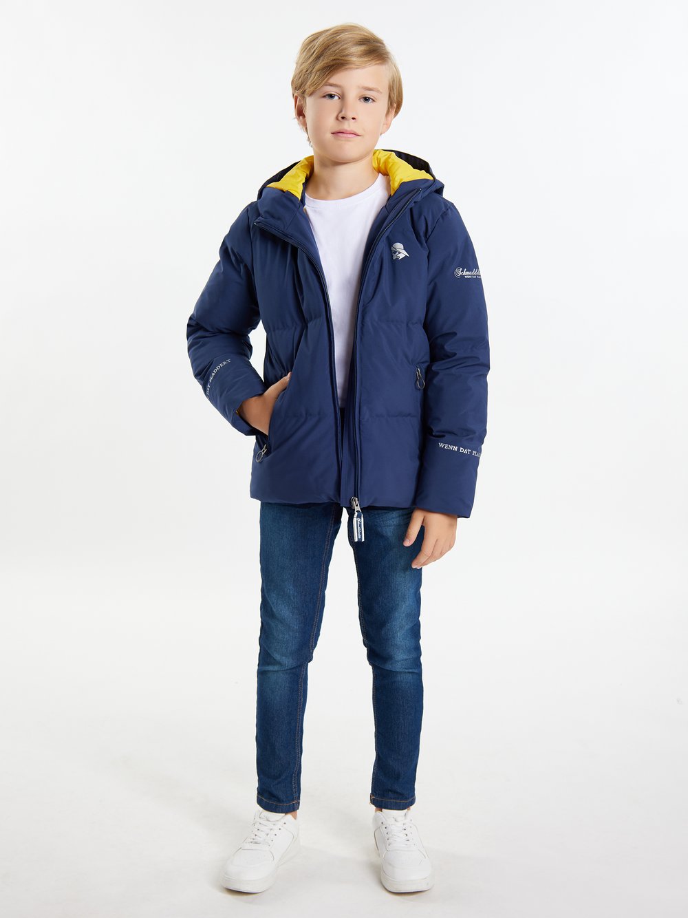 Schmuddelwedda Jungs Anorak + Tagesrucksack Jungen blau, 116