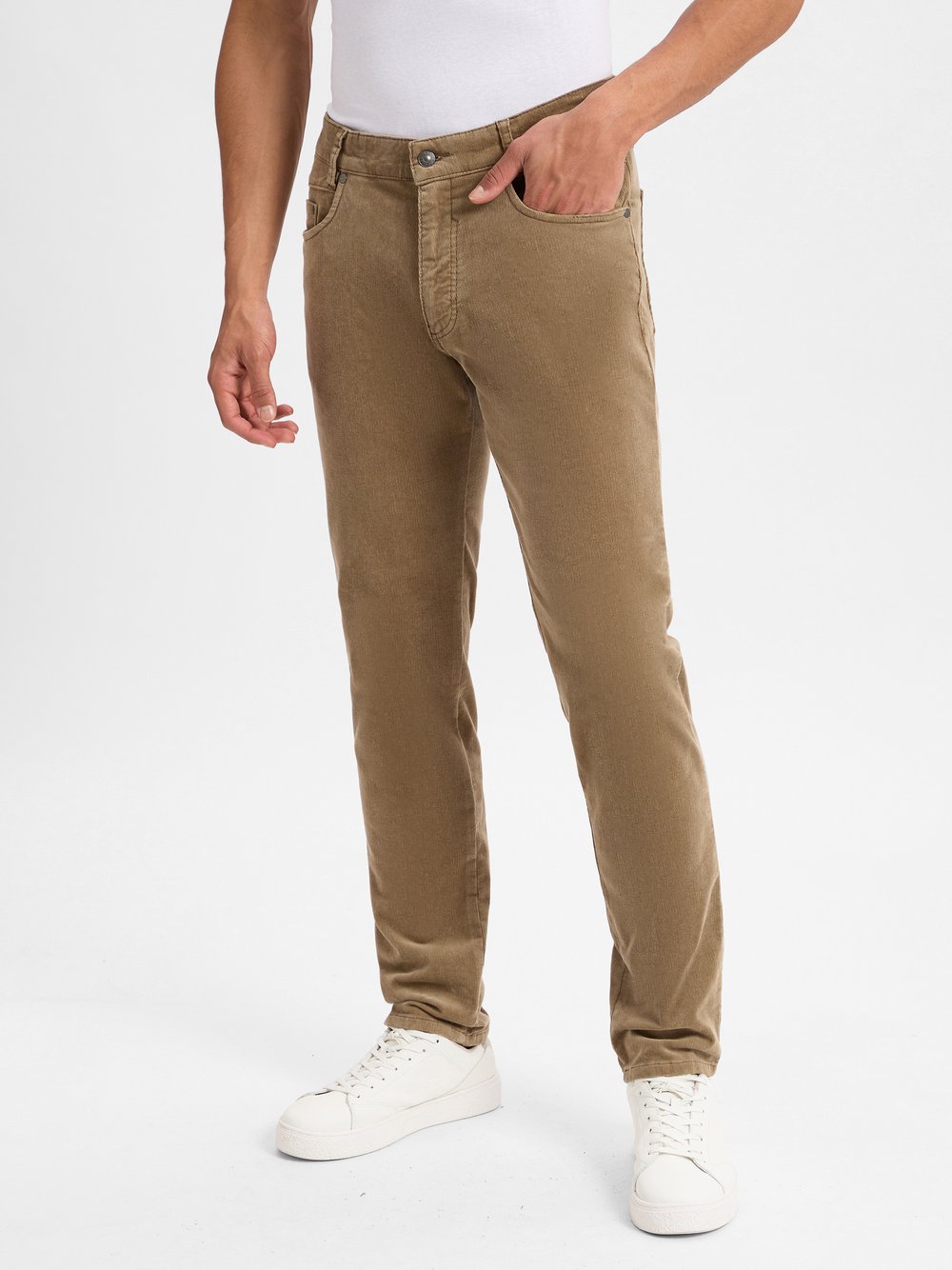 Bugatti Cordhose Herren Baumwolle beige, 31-32