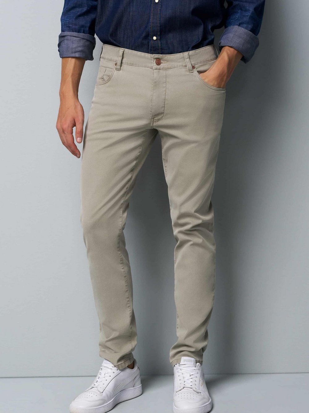 MEYER Jeans Herren Baumwolle beige, 36-34