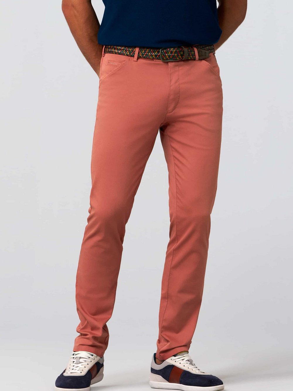 MEYER Chino Herren Baumwolle rot, 54