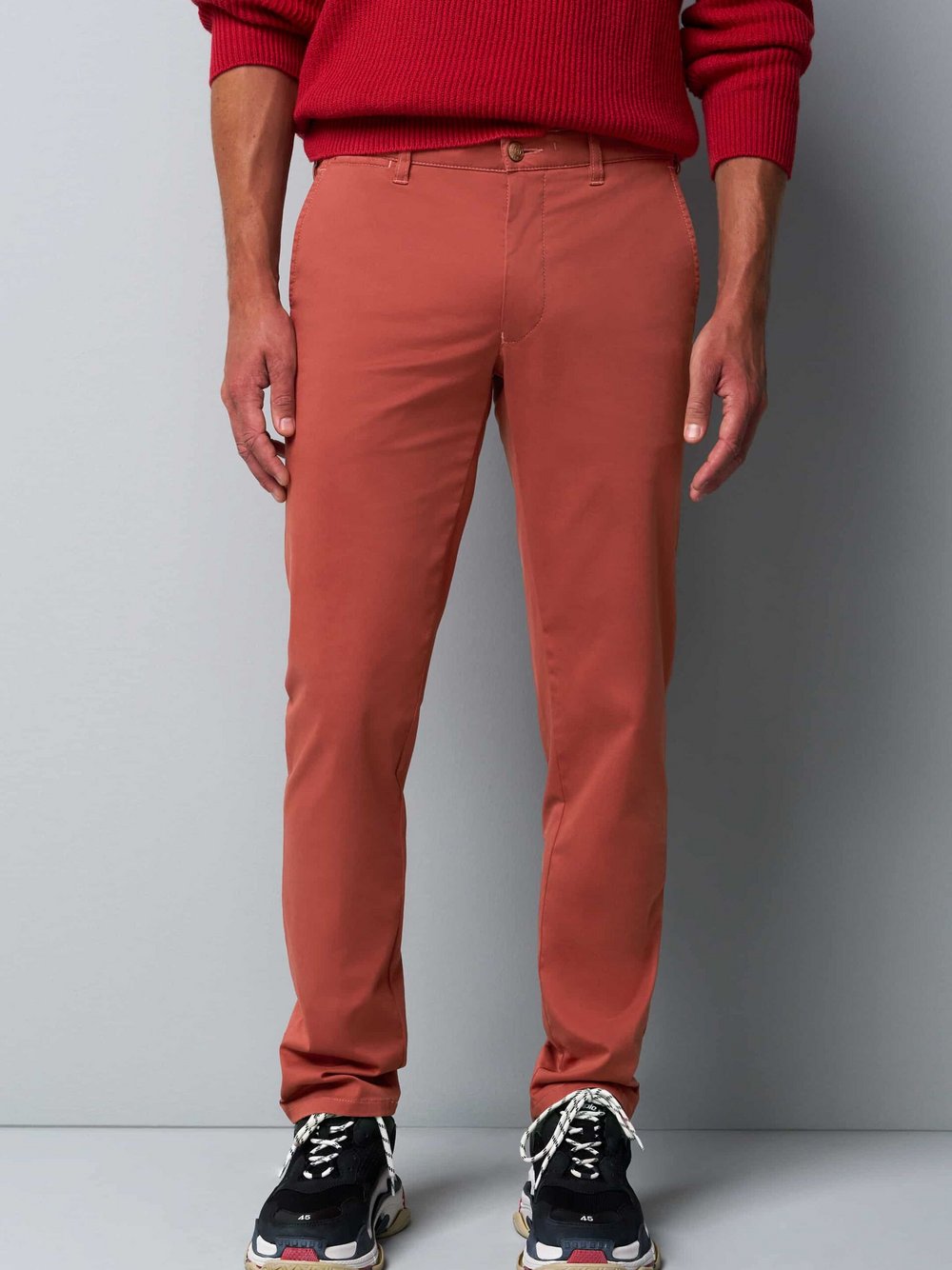 MEYER Chino Herren Baumwolle rot, 40-32