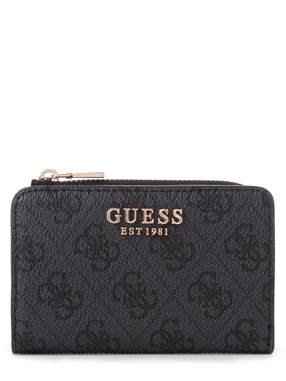 GUESS Geldbörse Damen Kunstleder schwarz gemustert, ONE SIZE