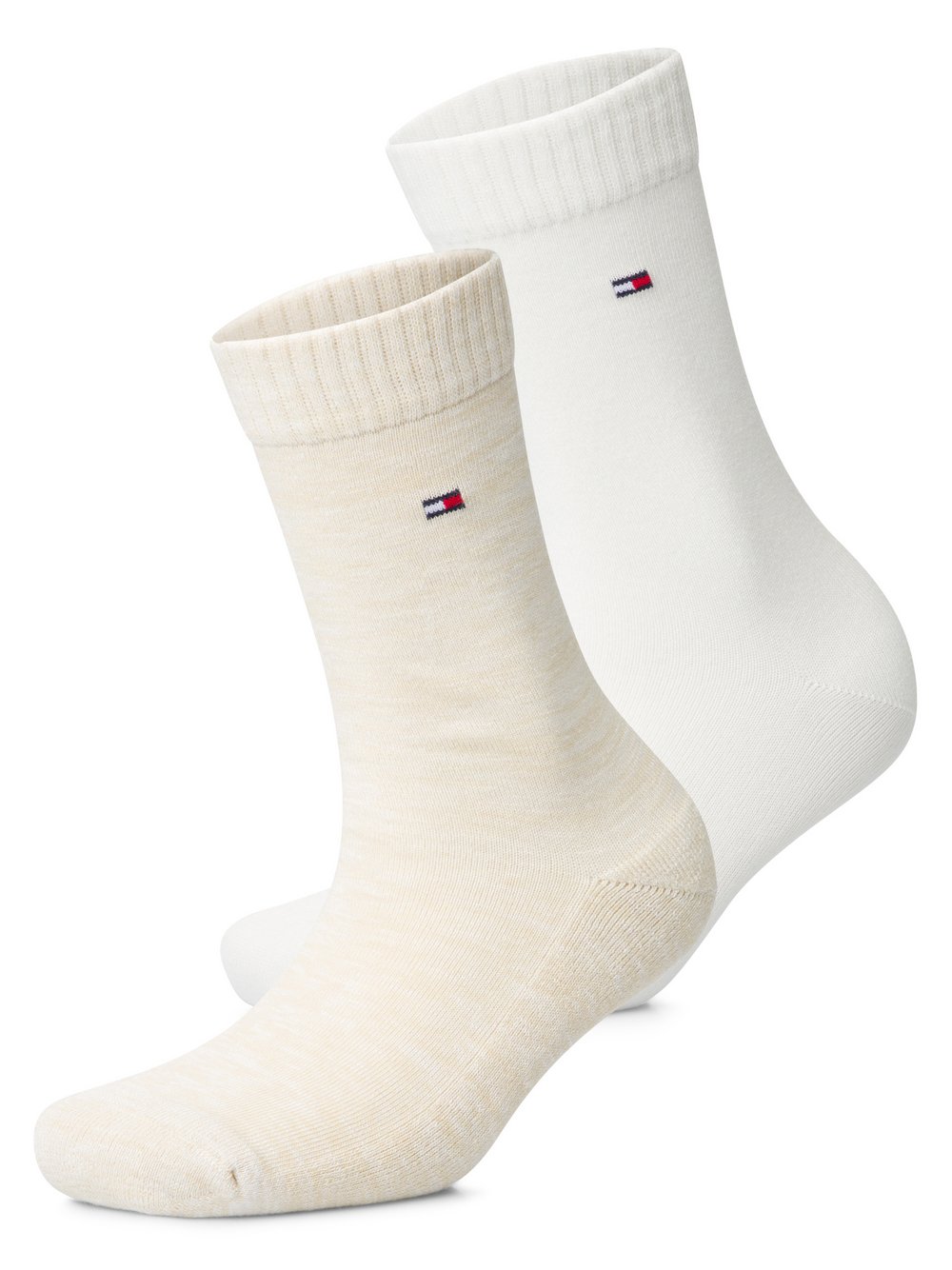 Tommy Hilfiger Socken im 2er-Pack Damen Viskose weiß gemustert, 35-38