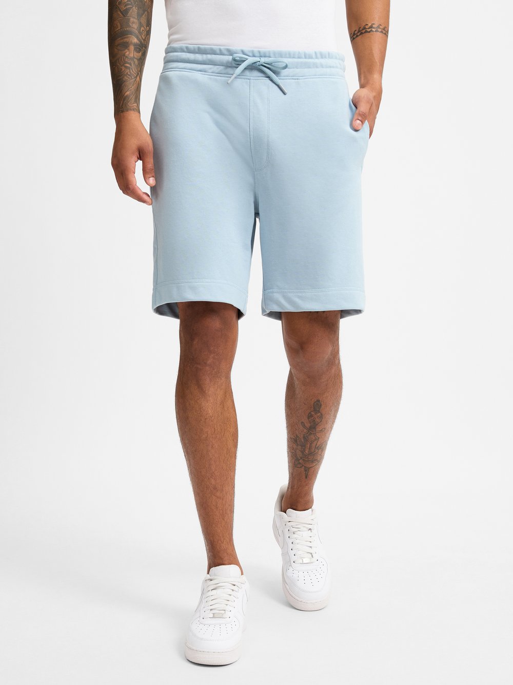 Nils Sundström Sweatshorts Herren Baumwolle blau, M