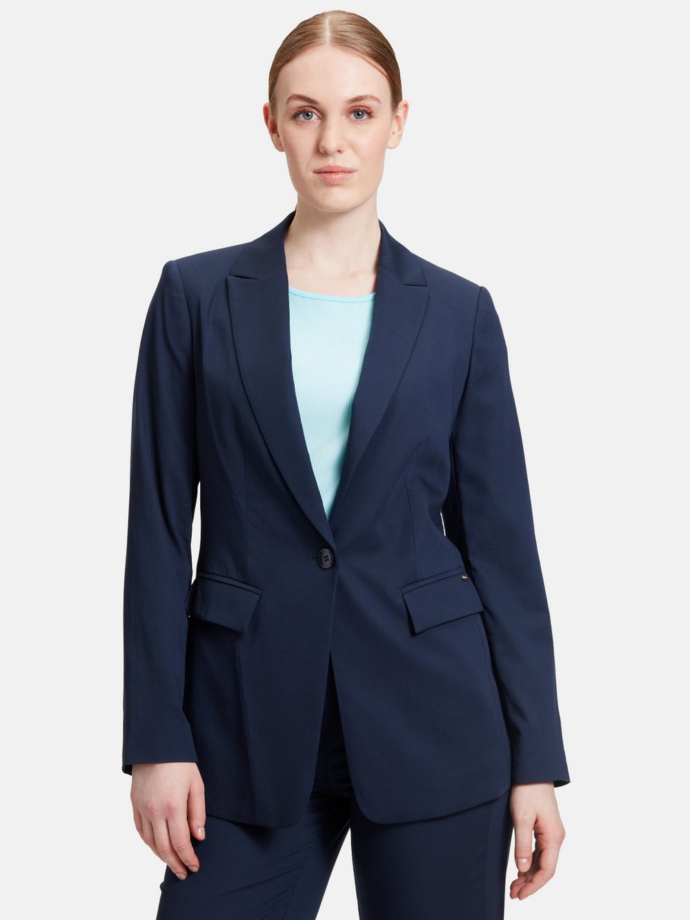 Betty & Co Longblazer Damen Viskose blau, 38