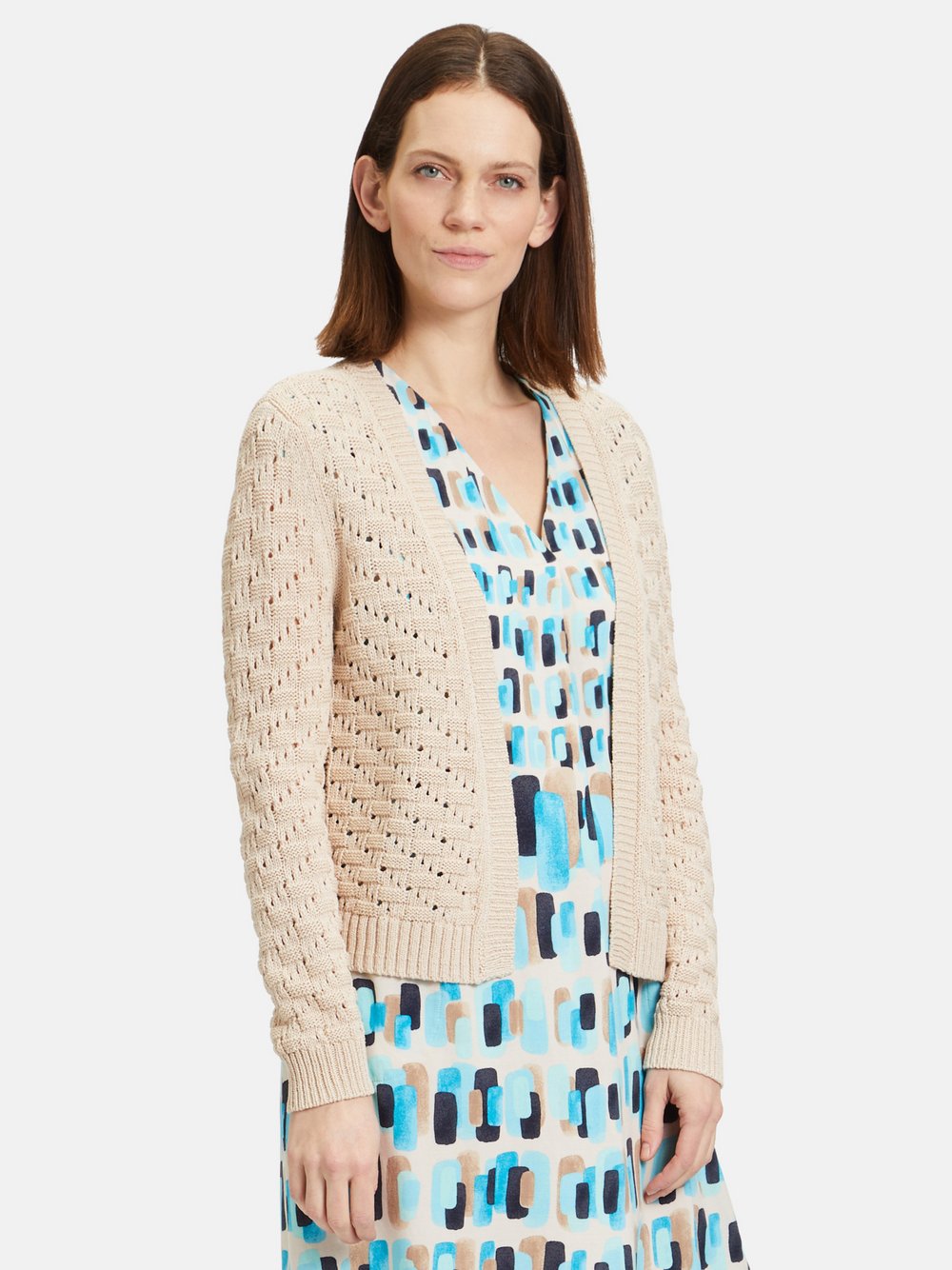 Betty & Co Strick-Cardigan Damen Baumwolle beige, 40