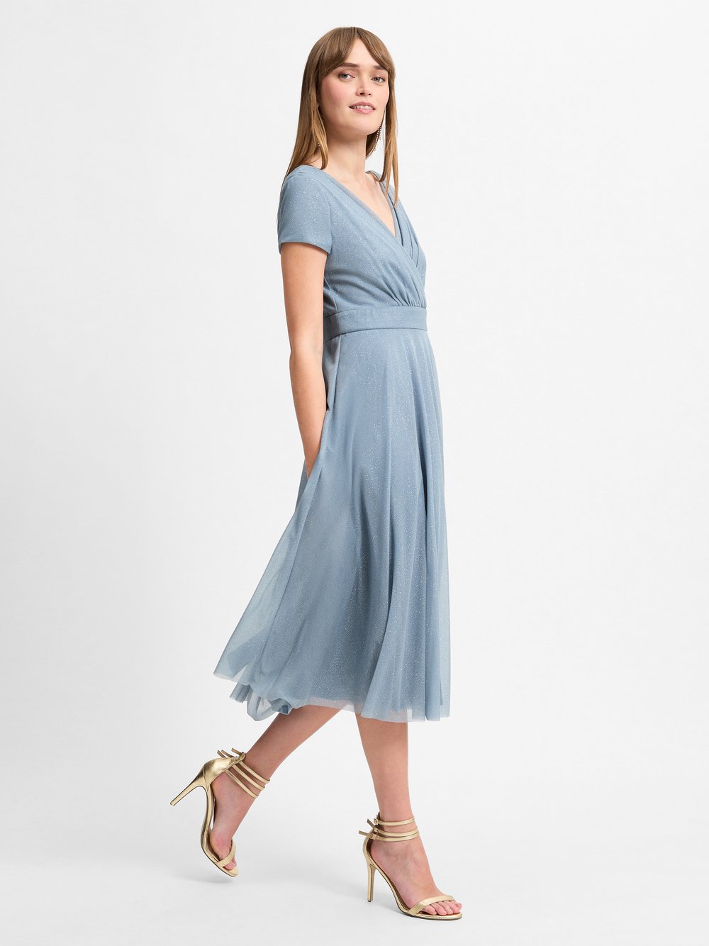 Vera Mont Abendkleid Damen blau meliert, 44