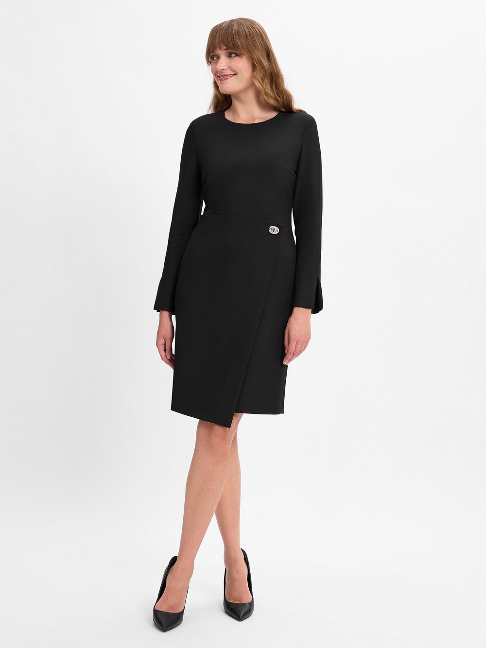 BOSS Kleid Damen Viskose schwarz, 36