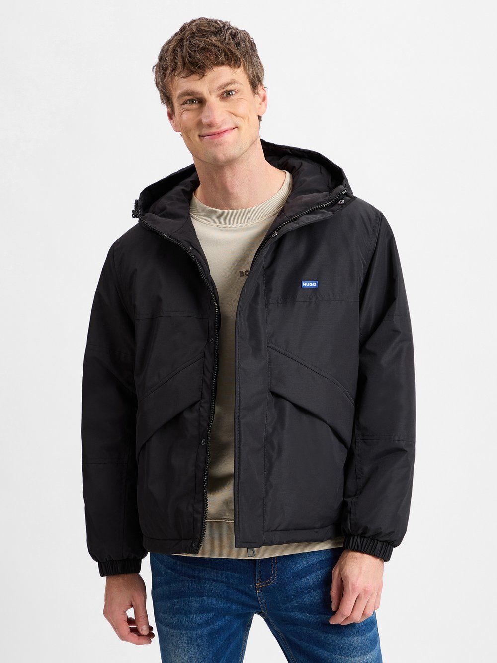 HUGO BLUE Übergangsjacke Herren schwarz, M