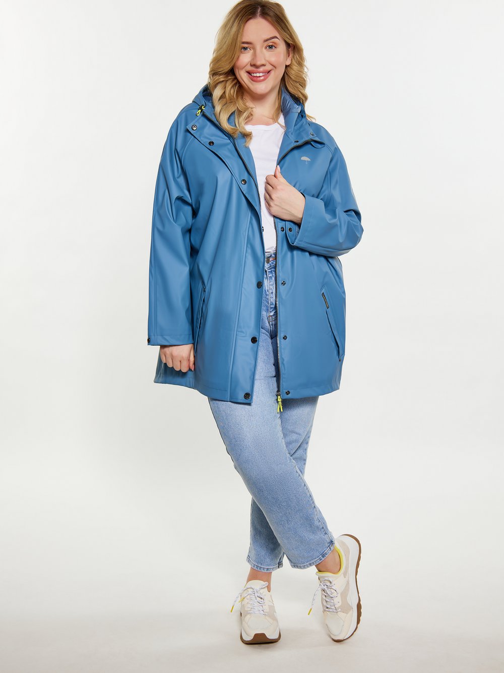 Schmuddelwedda Regenmantel Damen blau, 50-52