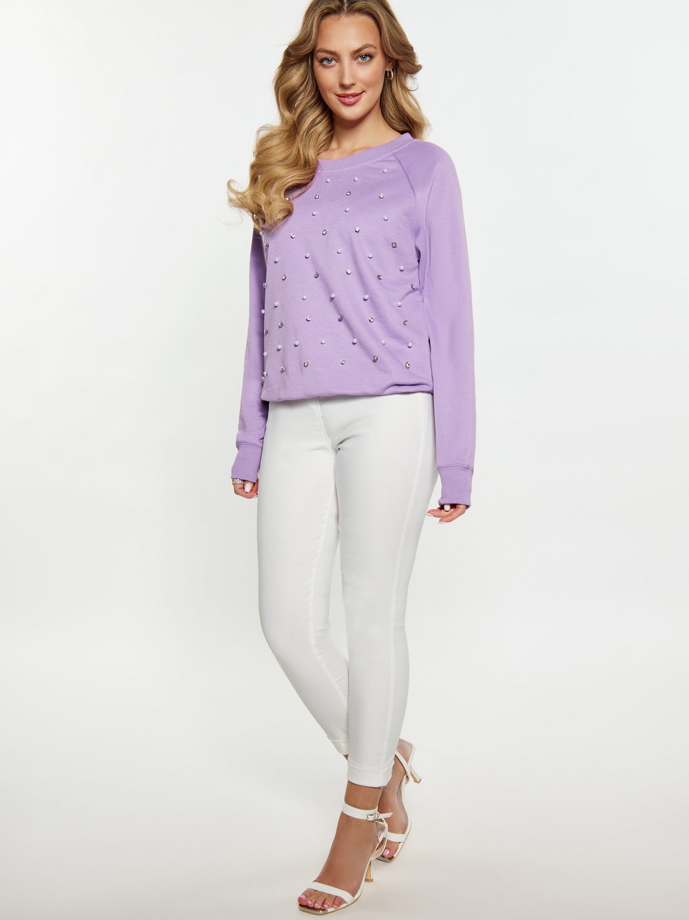 Faina Sweatshirt Damen Baumwolle lila, XS