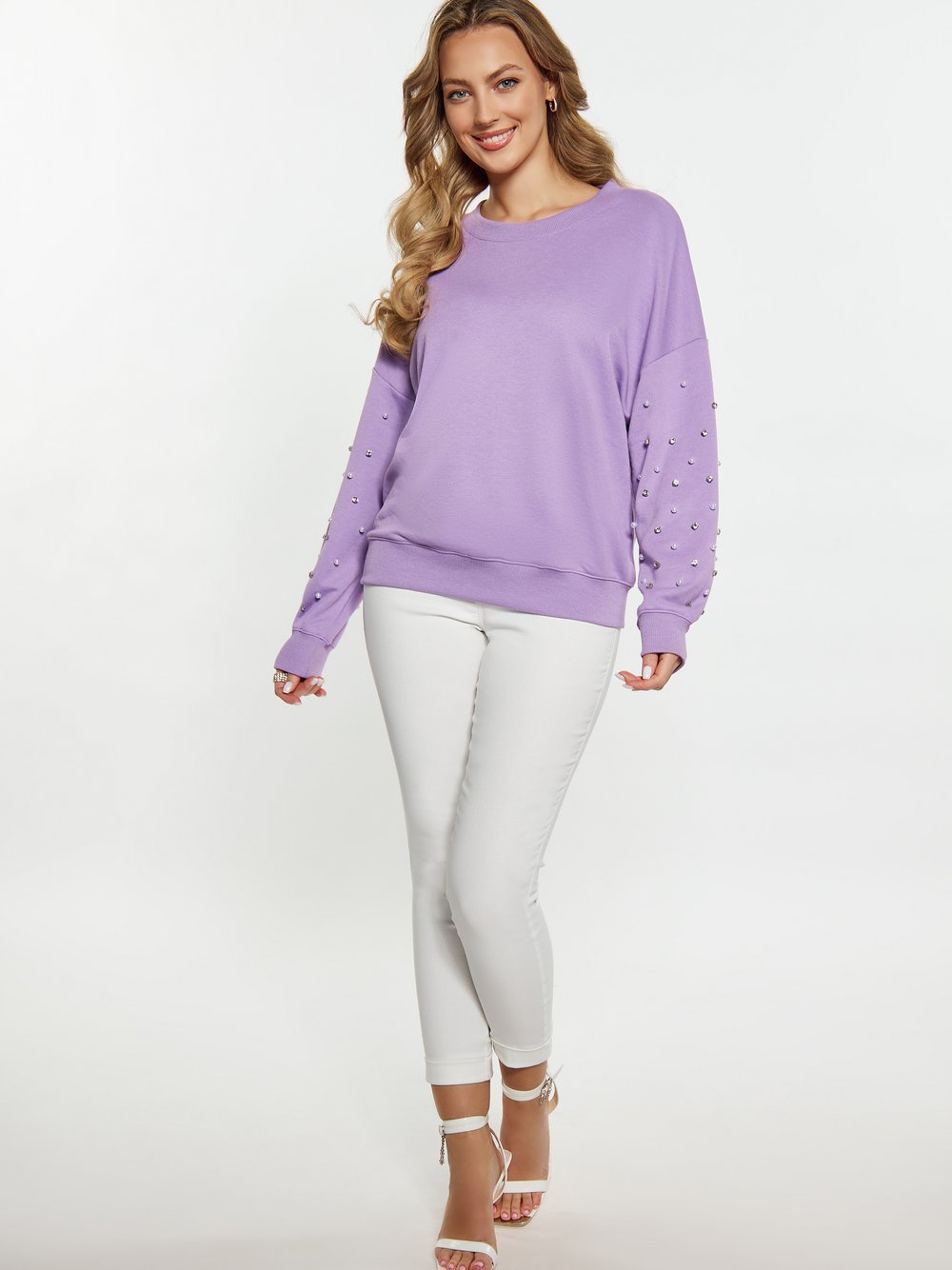 Faina Sweatshirt Damen Baumwolle lila, XS