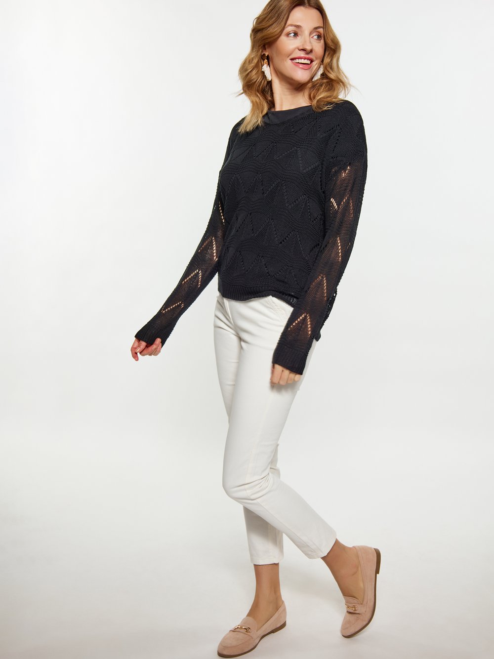 Usha Zur Seite fahren Damen schwarz, XL/XXL