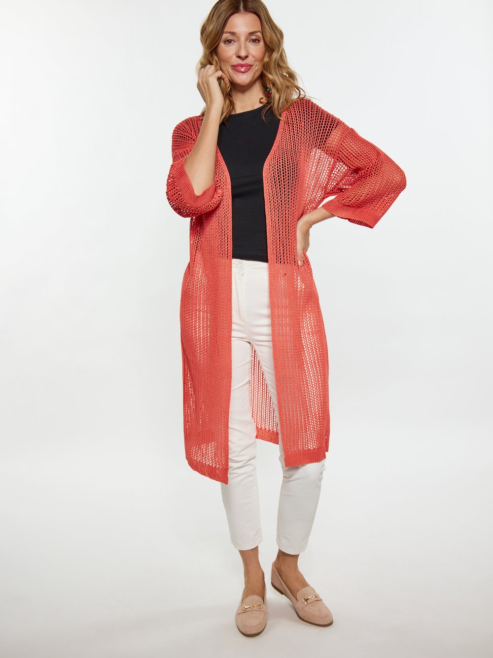 Thumbnail - Usha Strickjacke Damen orange, XL/XXL