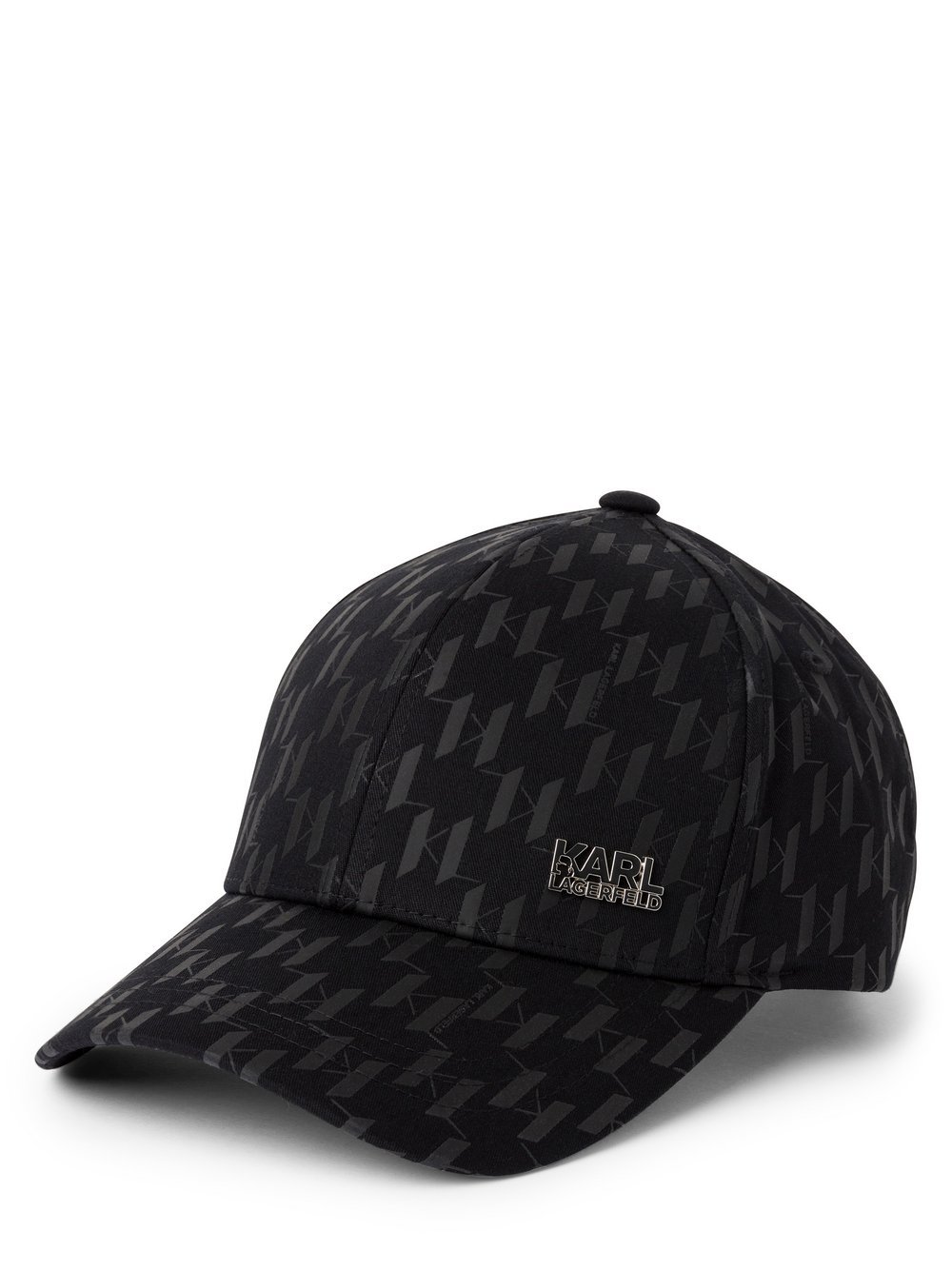 KARL LAGERFELD Cap Herren Baumwolle schwarz gemustert, 1