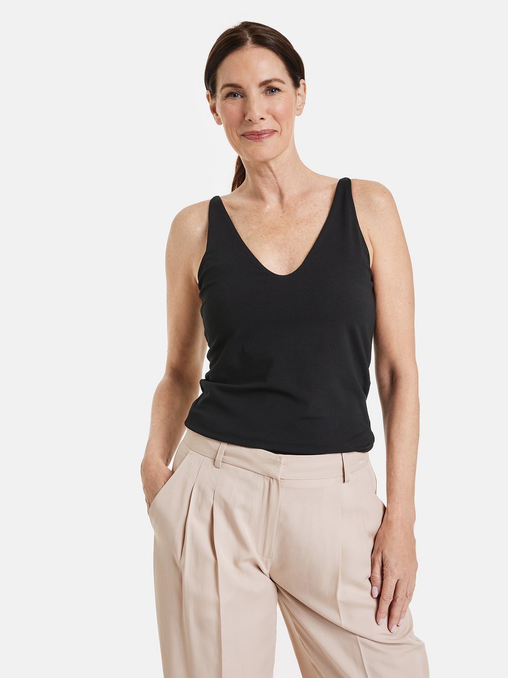 Gerry Weber Top Damen Baumwolle schwarz, 36