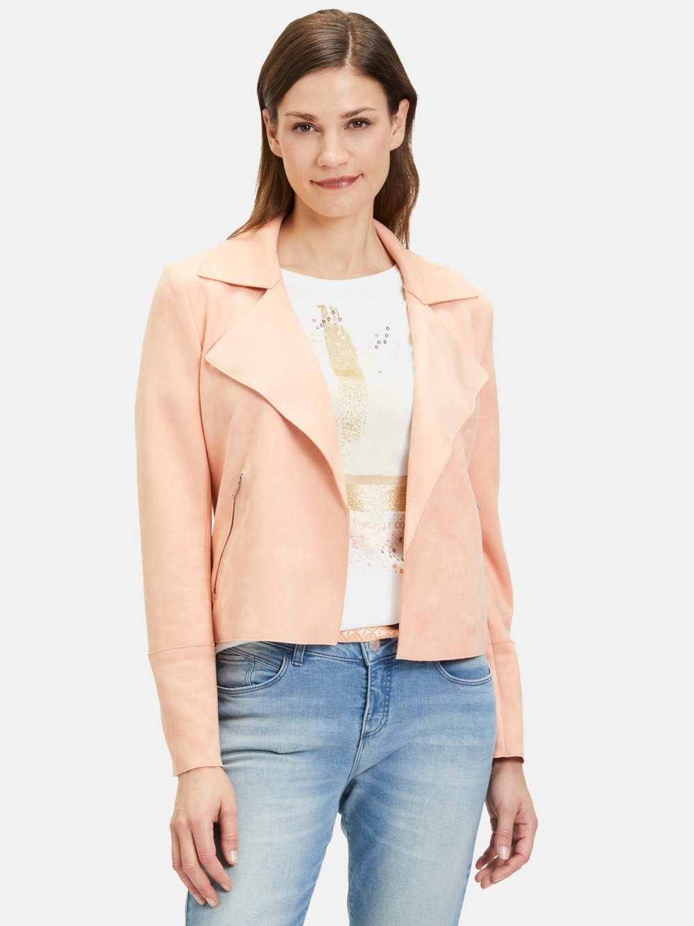 Cartoon Blazer-Jacke Damen rosa, 44