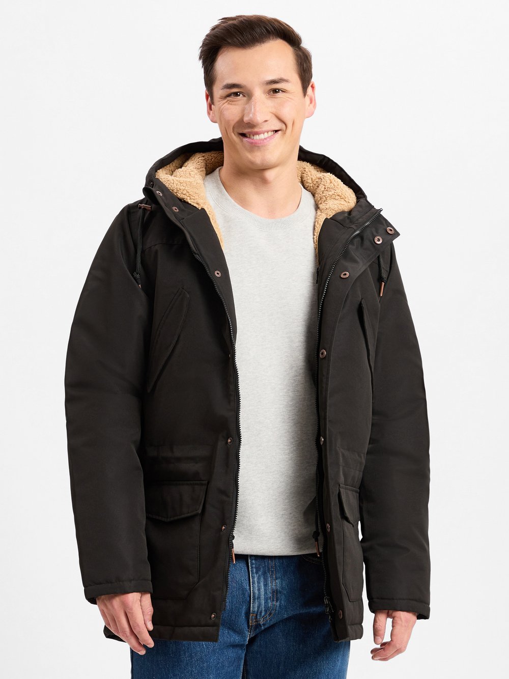 Derbe Parka Herren schwarz, XL