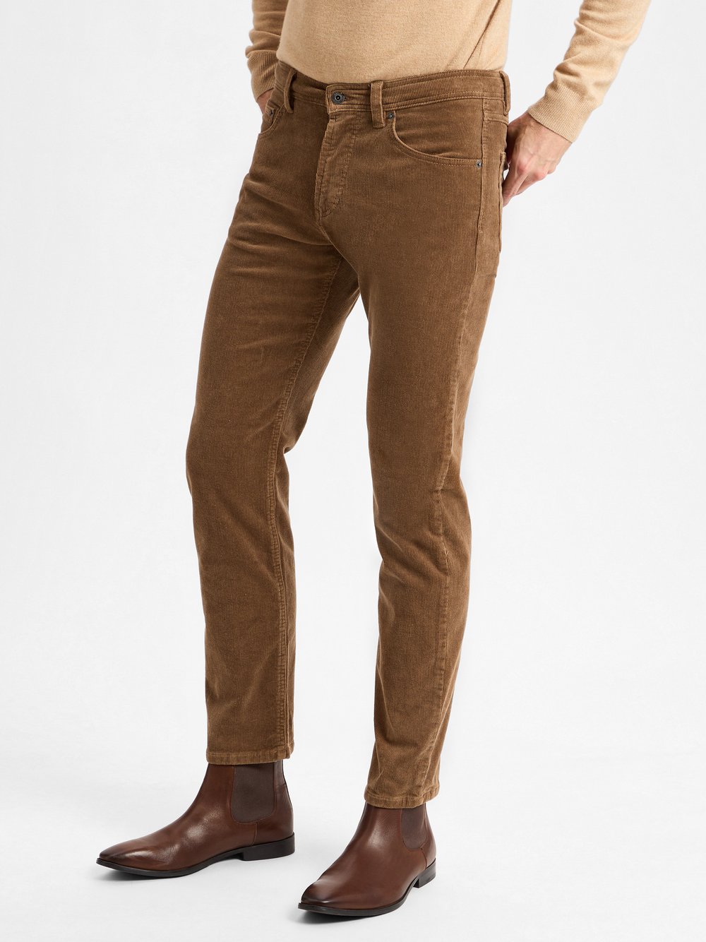 Andrew James Cordhose Herren Baumwolle braun, 33-34