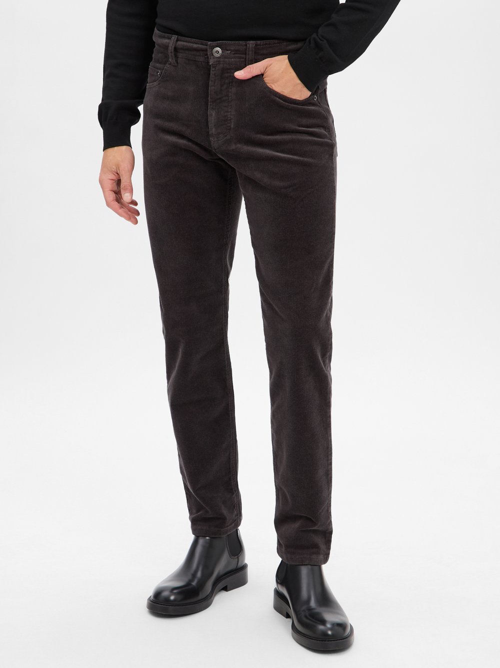 Andrew James Cordhose Herren Baumwolle grau, 33-32
