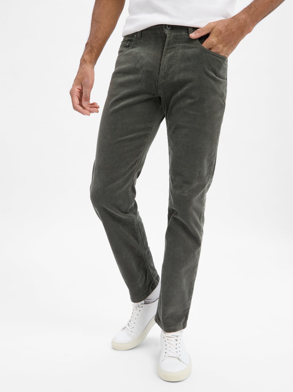 Andrew James Cordhose Herren Baumwolle grün, 38-32