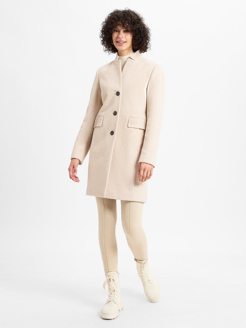 comma Wollmantel Damen Wolle beige, 46