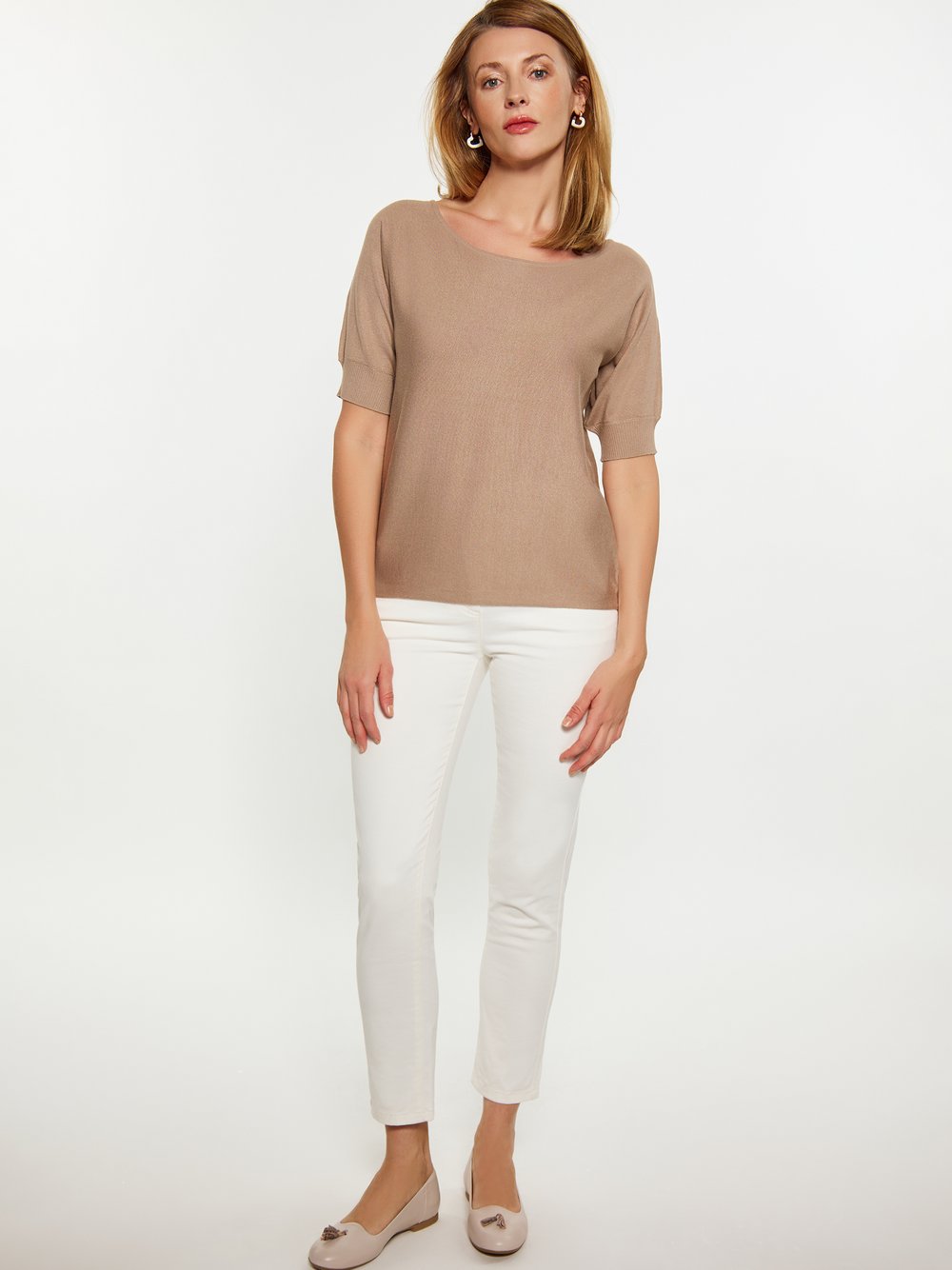 Usha Pullover Damen Viskose beige, L