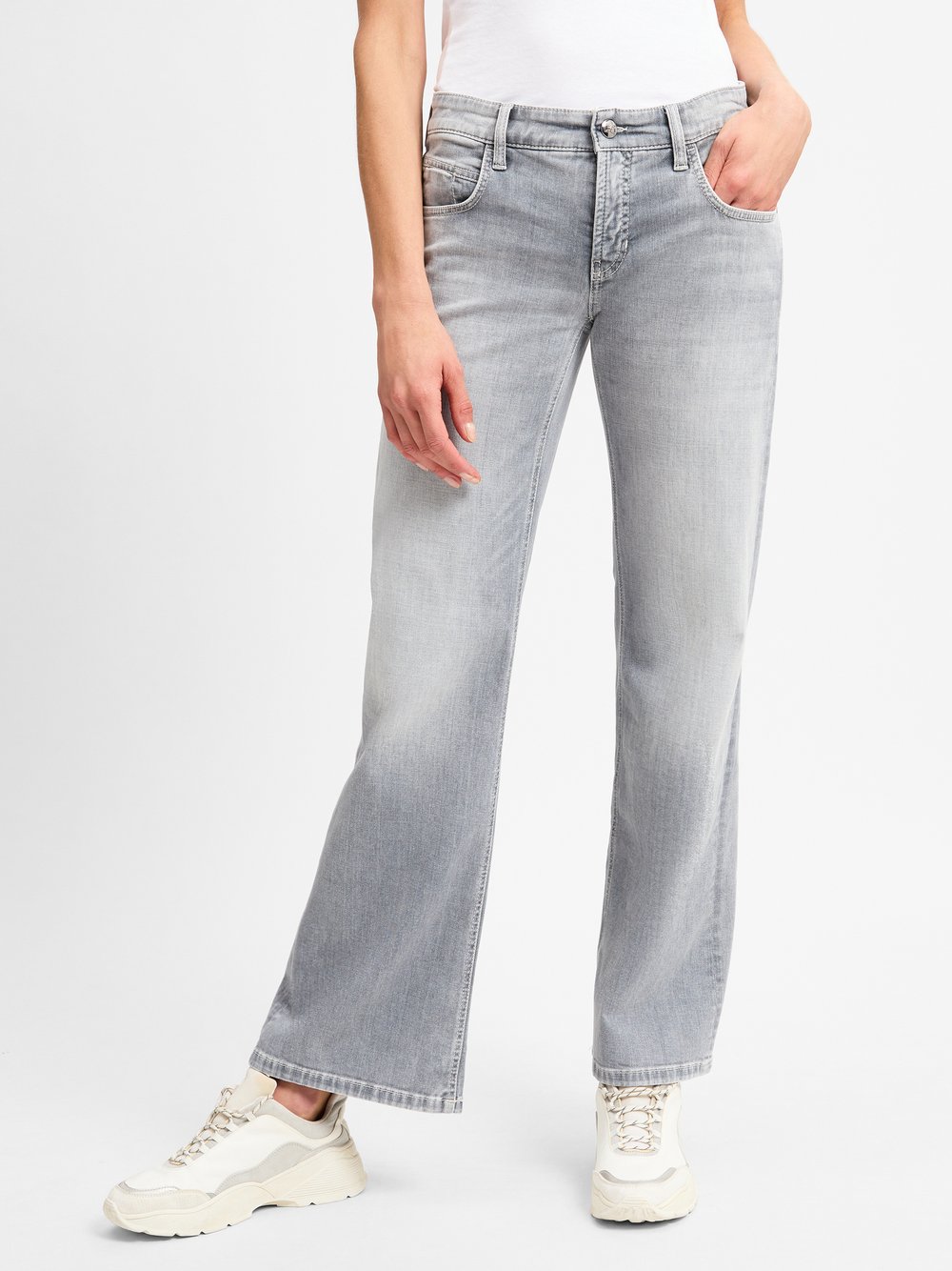 Cambio Jeans Damen Baumwolle grau, 44