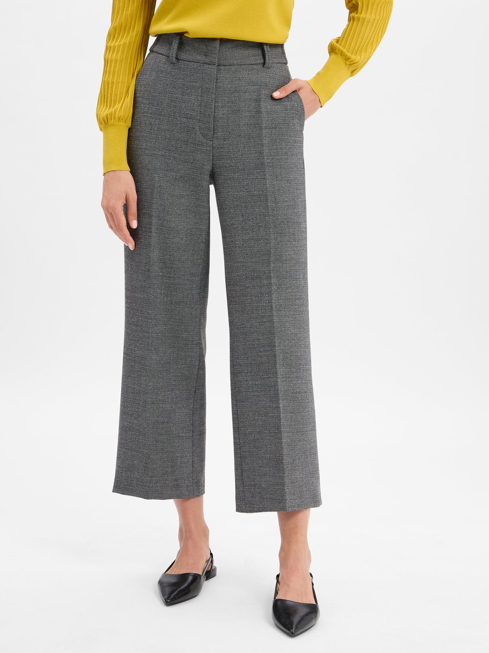 Cambio Hose Damen grau meliert, 36