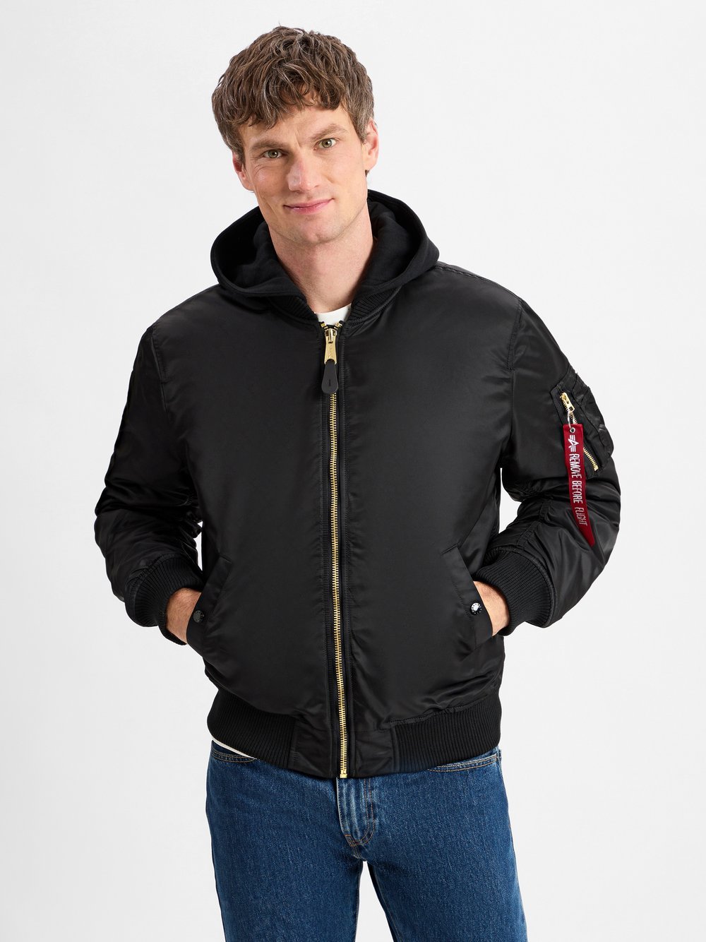 Alpha Industries Bomberjacke Herren schwarz, L