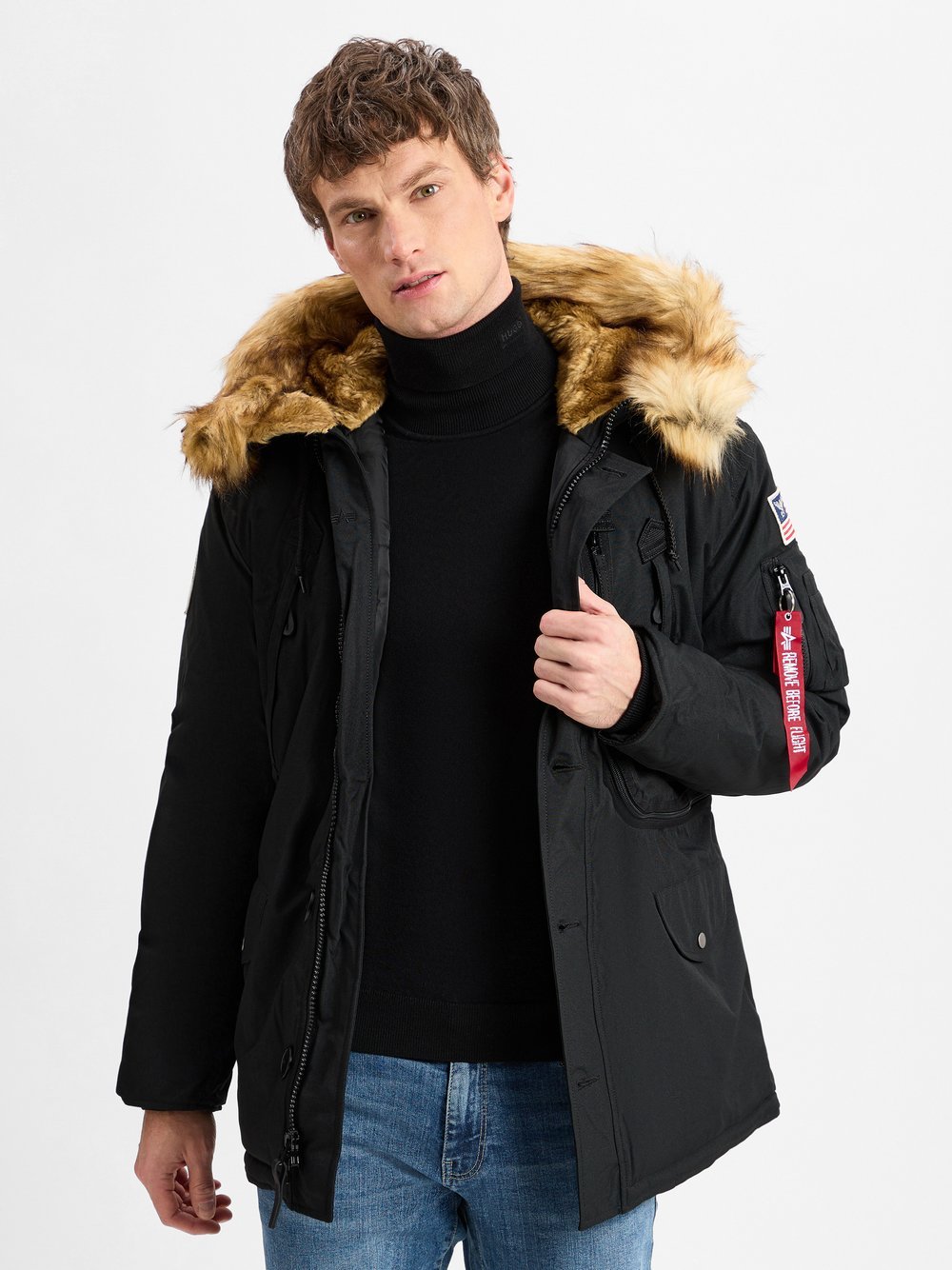 Alpha Industries Parka Herren schwarz, L