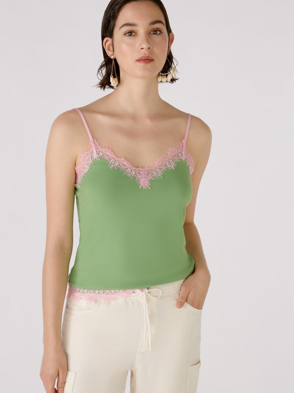 Oui Top Damen grün, 34