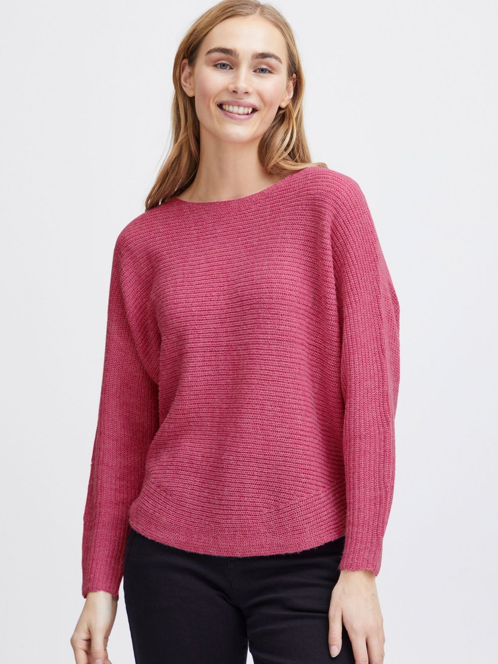 fransa Strickpullover Damen pink meliert, M