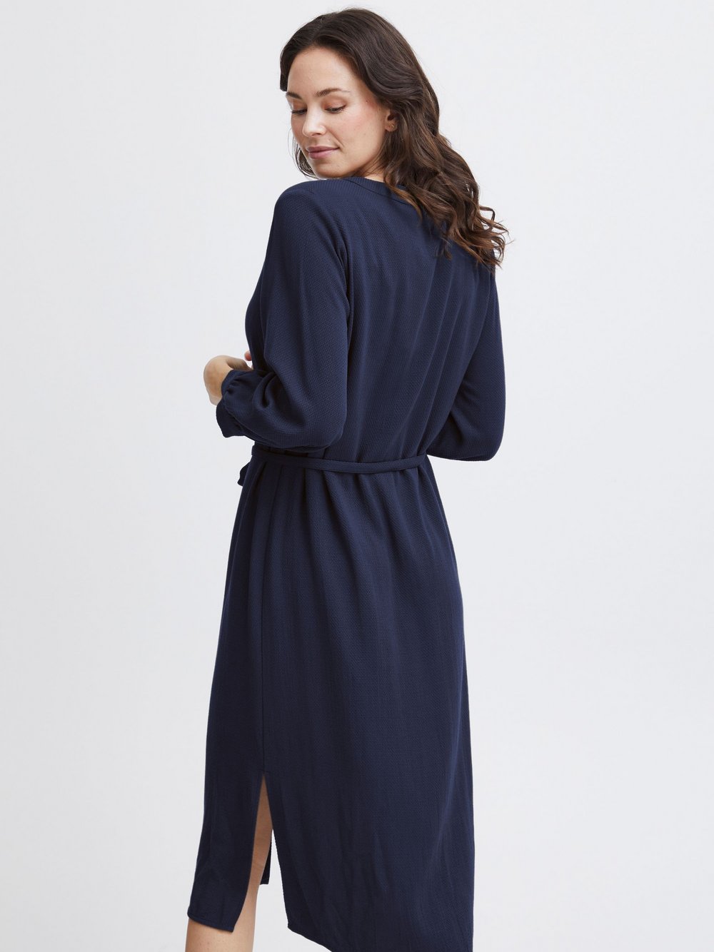 fransa Kleid Damen Viskose blau, XL