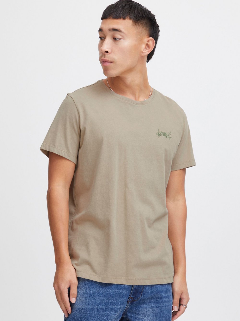 BLEND T-Shirt Herren Baumwolle beige bedruckt, XL