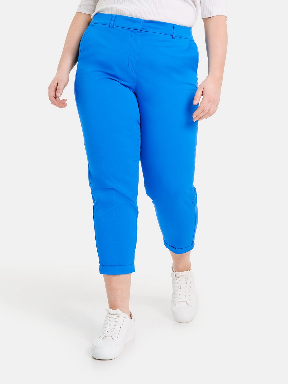 Samoon Chino Damen Baumwolle blau, 48