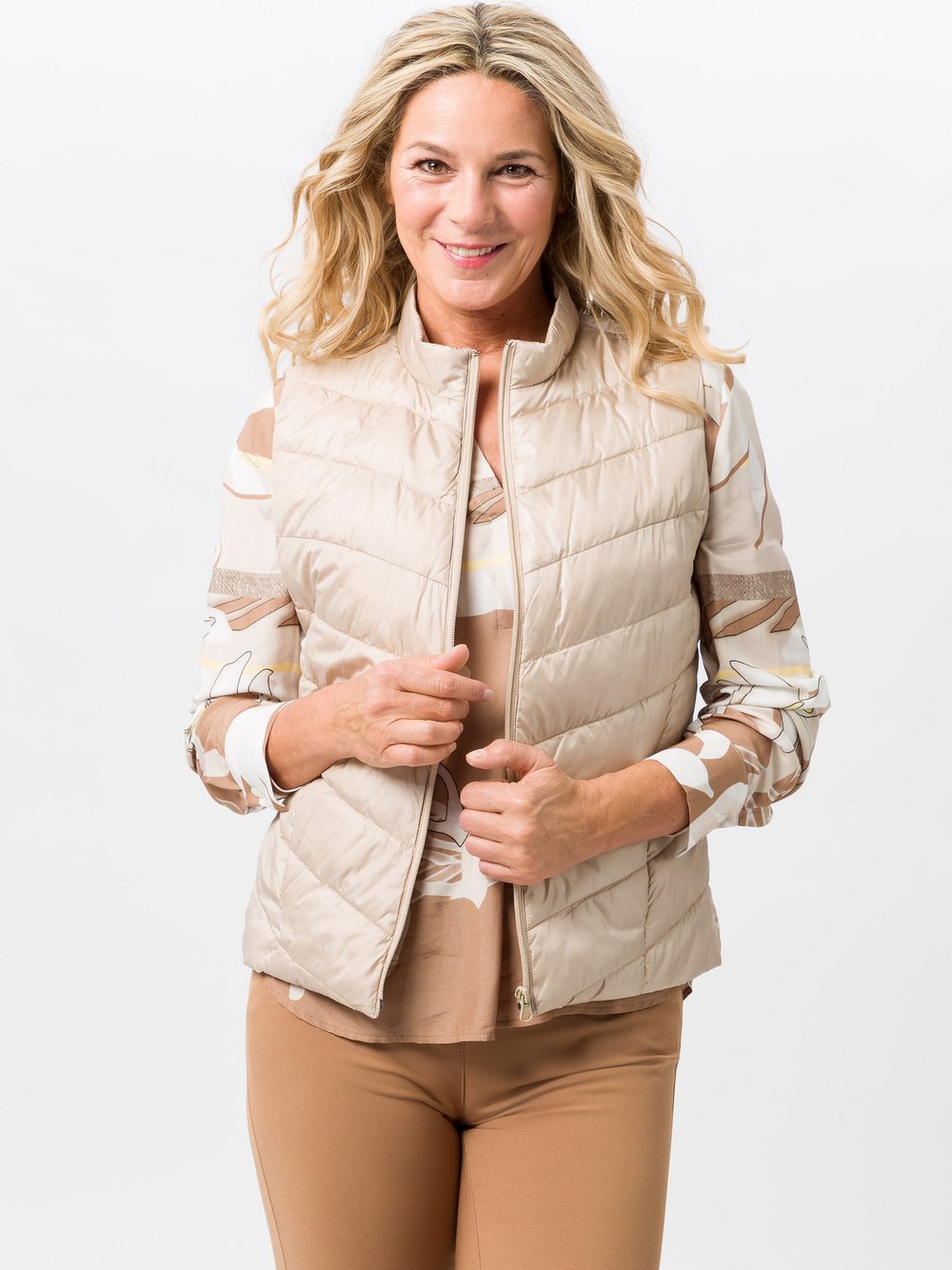 Frank Walder Weste Damen beige, 38