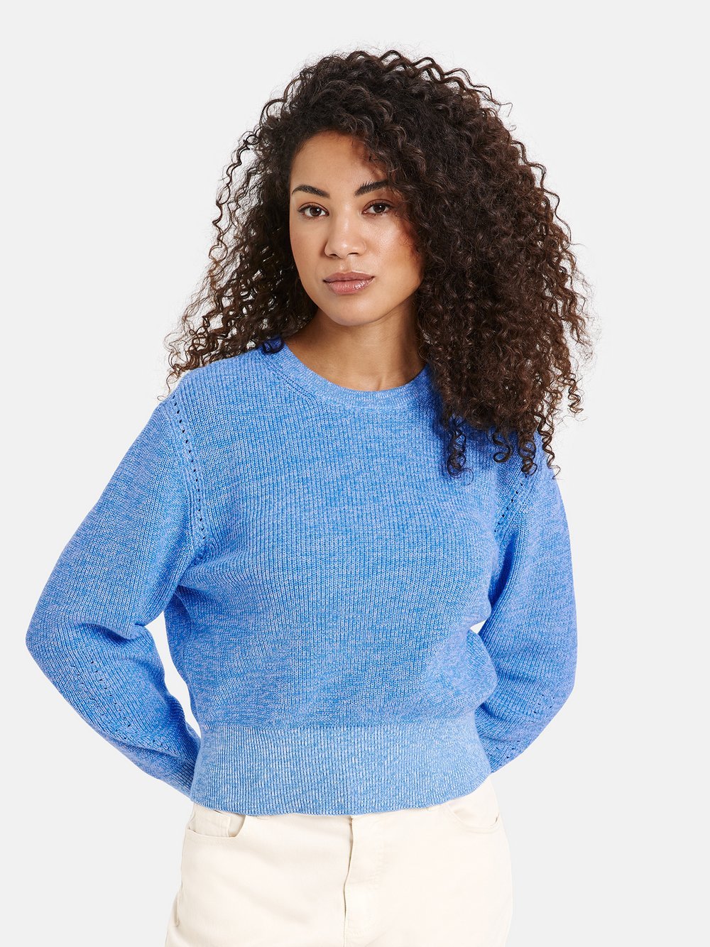 Taifun Pullover Damen Baumwolle blau, 44